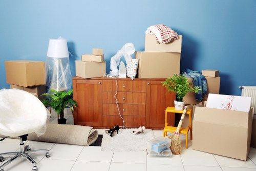 Loading furniture and boxes into a removal van in Enfield