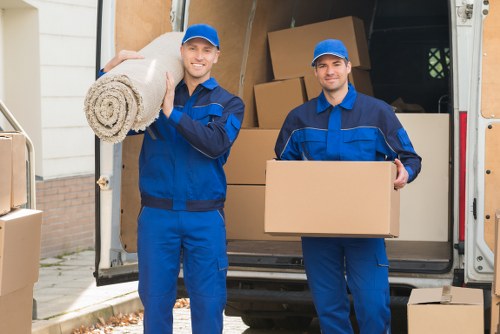 Professional packing boxes prepared for a move in Enfield