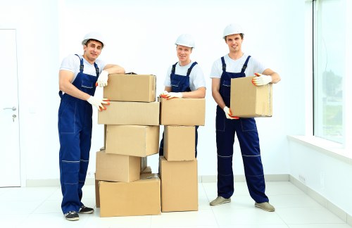 Careful loading of household furniture for a local move