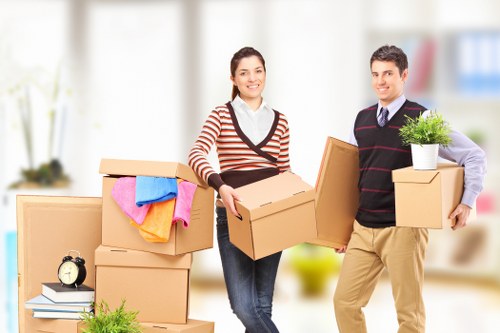 Organised moving boxes and packing checklist for an Enfield relocation
