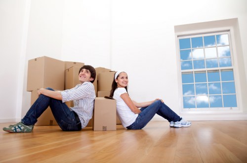 Careful loading of furniture from a local Enfield flat