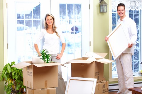Careful wrapping of household items during packing services