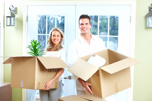 Van loading furniture and boxes for a move in Enfield