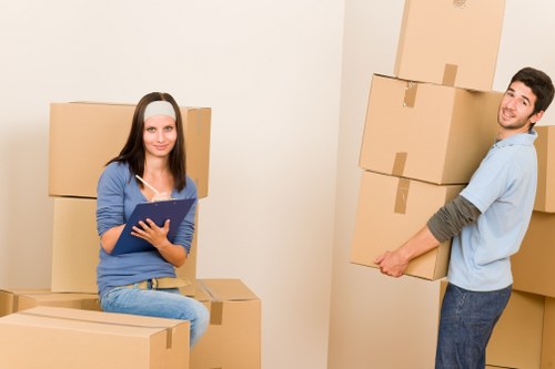 Removal van prepared for a flat move in Enfield